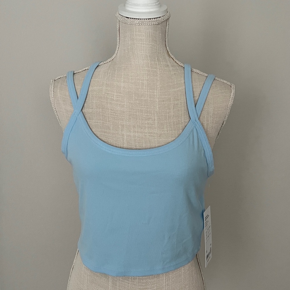 Athleta Signature Rib Camisole in Light Blue
